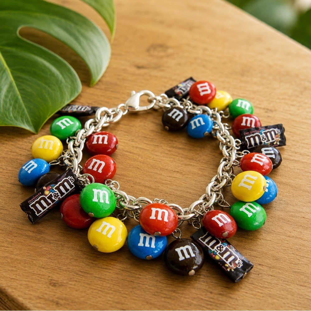 NWT M&M Candy Charm Bracelet - Handmade